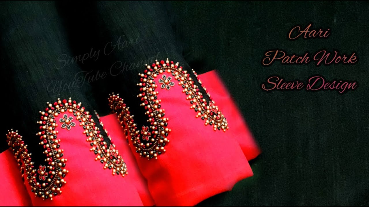 Aari Work Blouse 25 | Aari Patch Work Sleeve Designing Tutorial with Detailed Explanation
