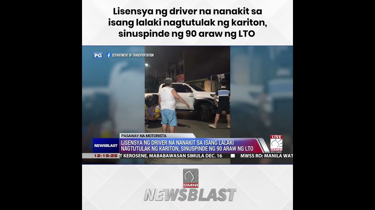 Lisensya ng driver na nanakit sa isang lalaki nagtutulak ng kariton, sinuspinde ng 90 araw ng LTO