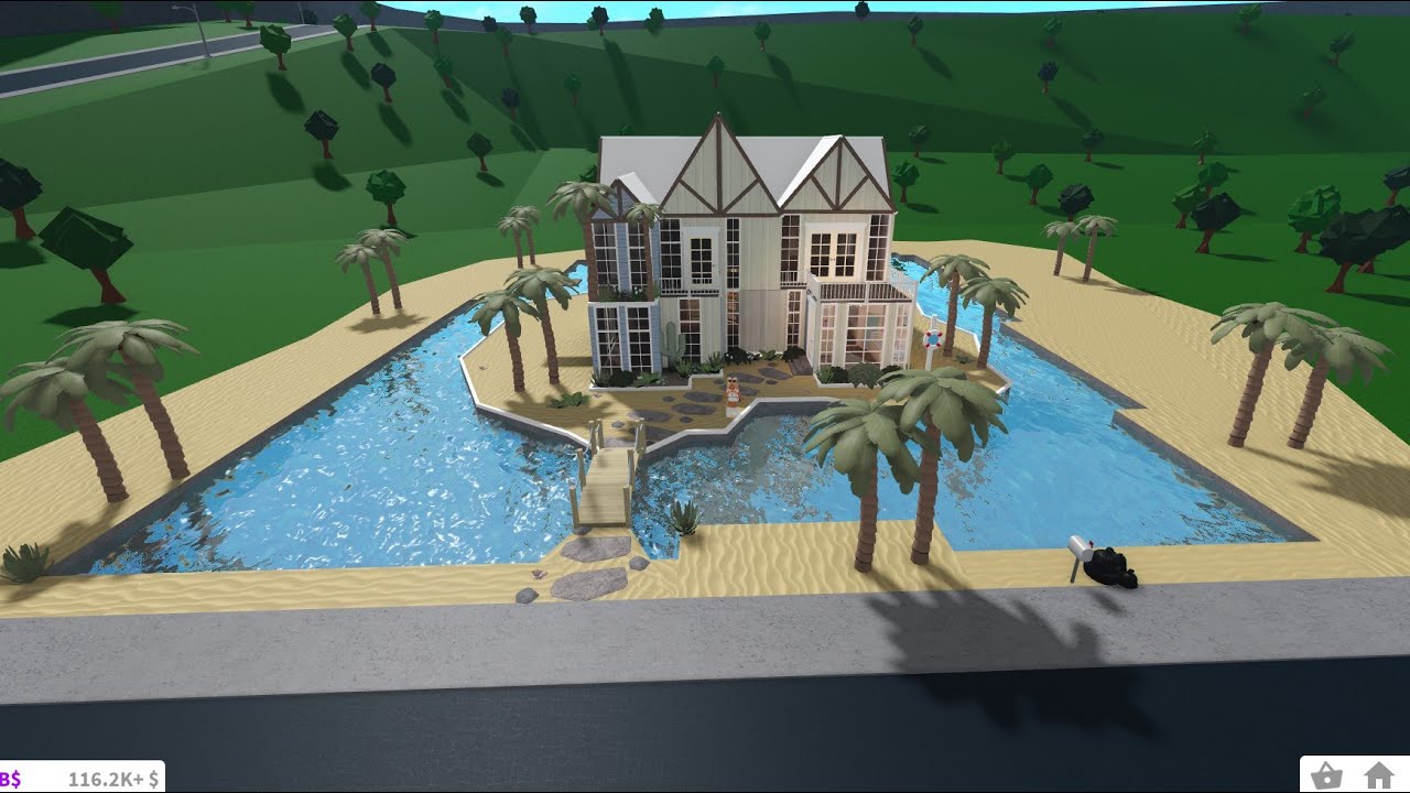 Bygger hus i Bloxburg - Beachhouse! #1