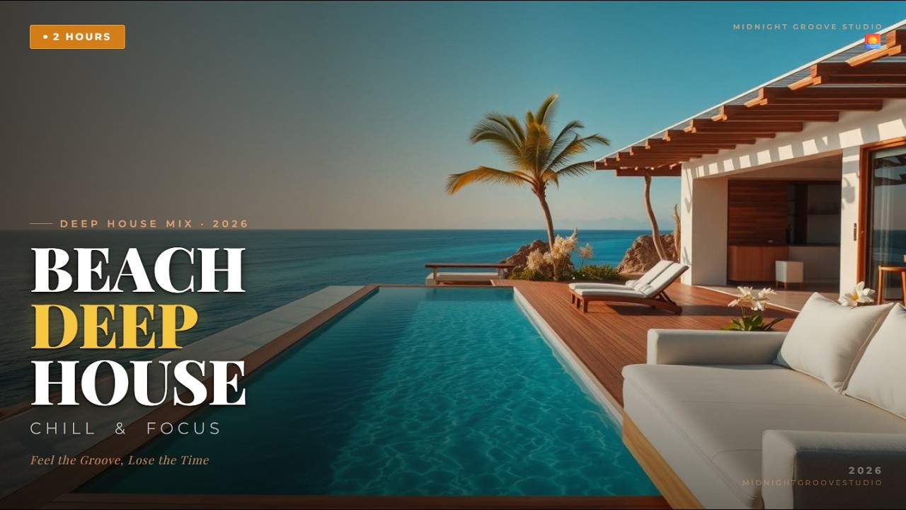 Beach Deep House Mix 🌅 2 Hours | Chill & Focus 2026 | Midnight Groove Studio