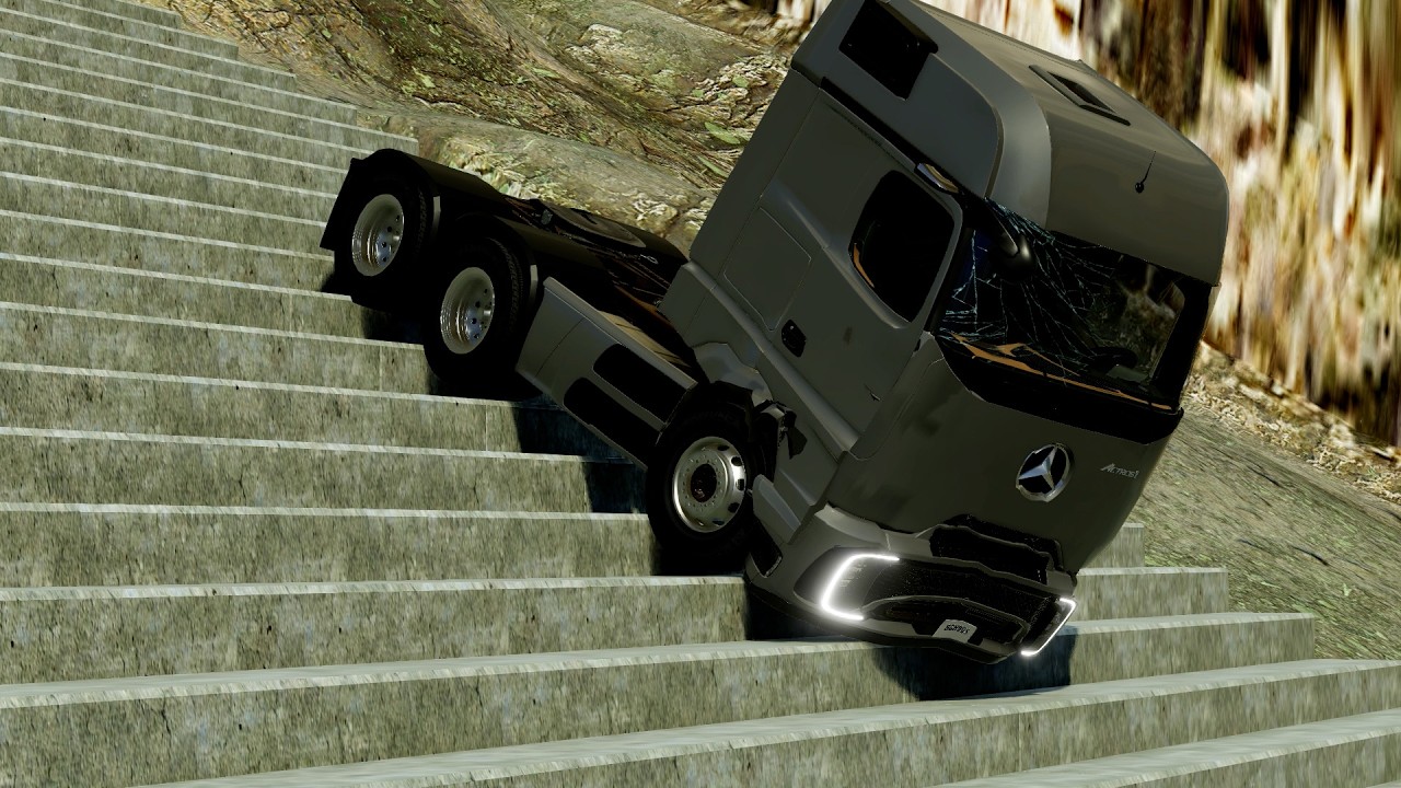 BeamNG Drive - Cars vs Stairs part4 #beamngdrive #automobile