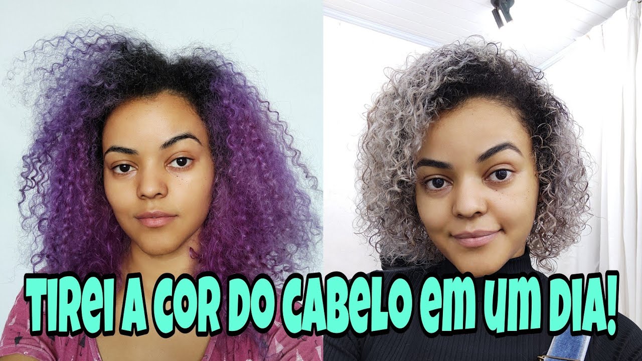 TIREI A VIOLETA GENCIANA DO CABELO - COMO REMOVER TINTA DO CABELO