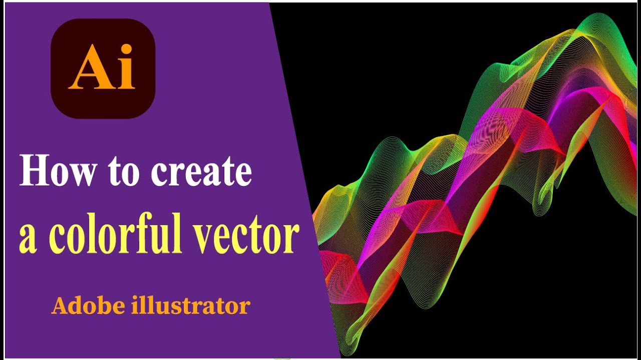 Adobe Illustrator - How to design a colorful vector using blend and twirl tools