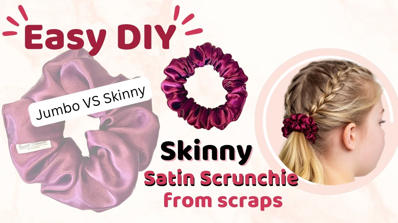 Don't Throw That Away! Sew a Skinny Satin Scrunchie from Scraps!