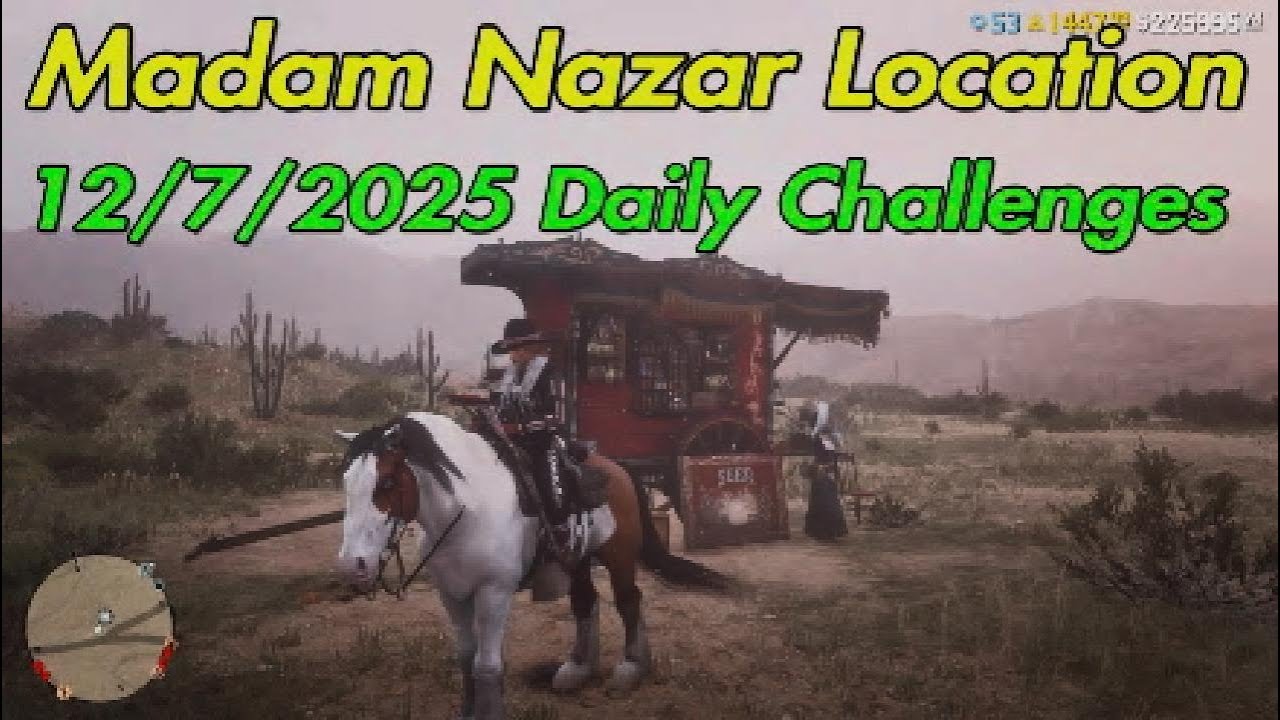 RDR2 Online Madam Nazar Location Daily Challenges 12/7/2025 