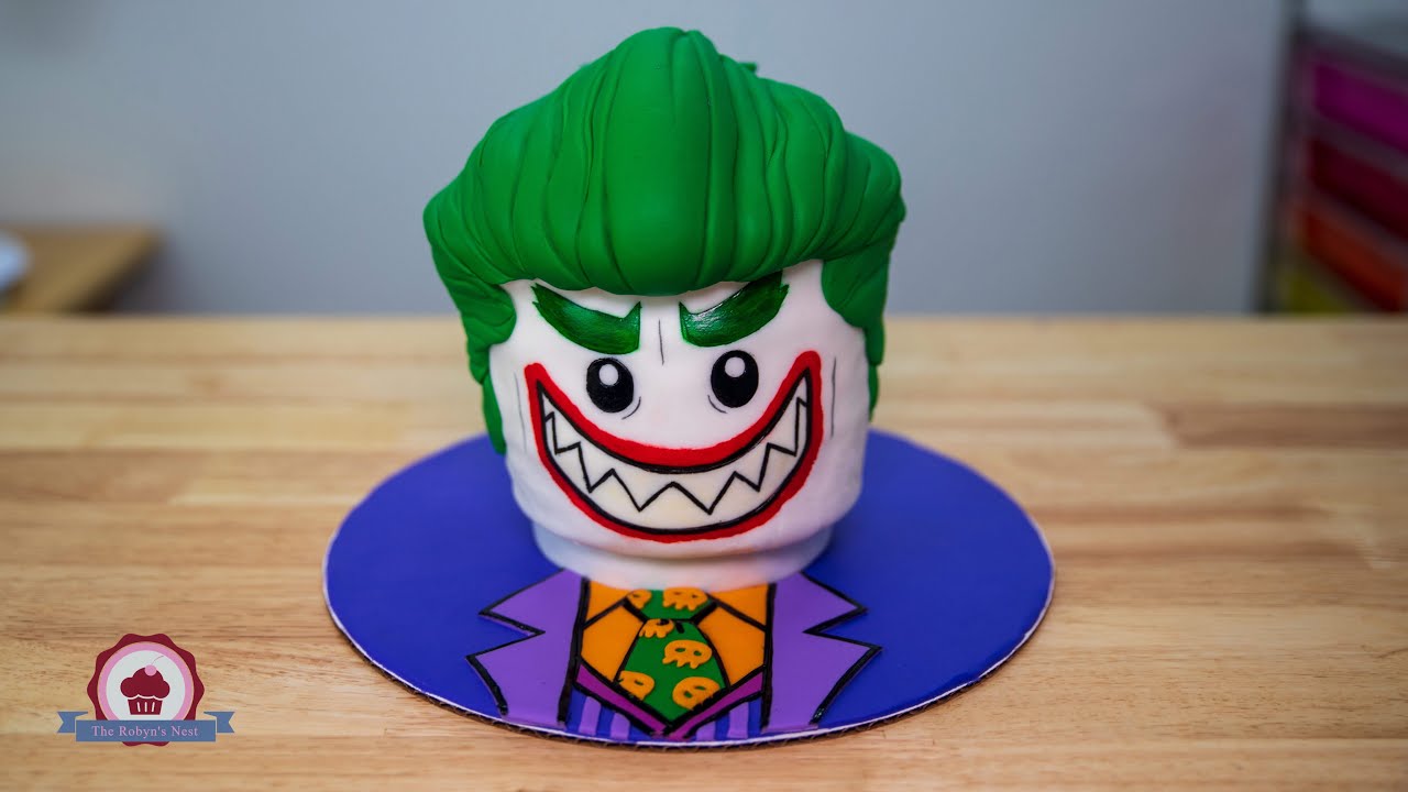 Lego Head Joker Cake