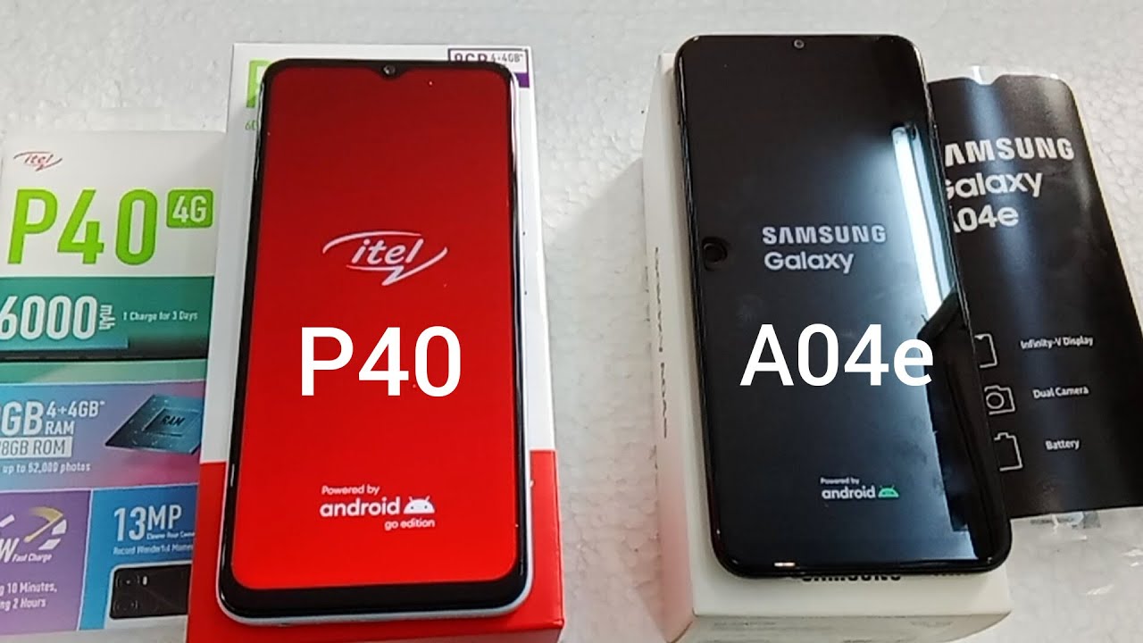 itel P40 vs Samsung Galaxy A04e : speed test