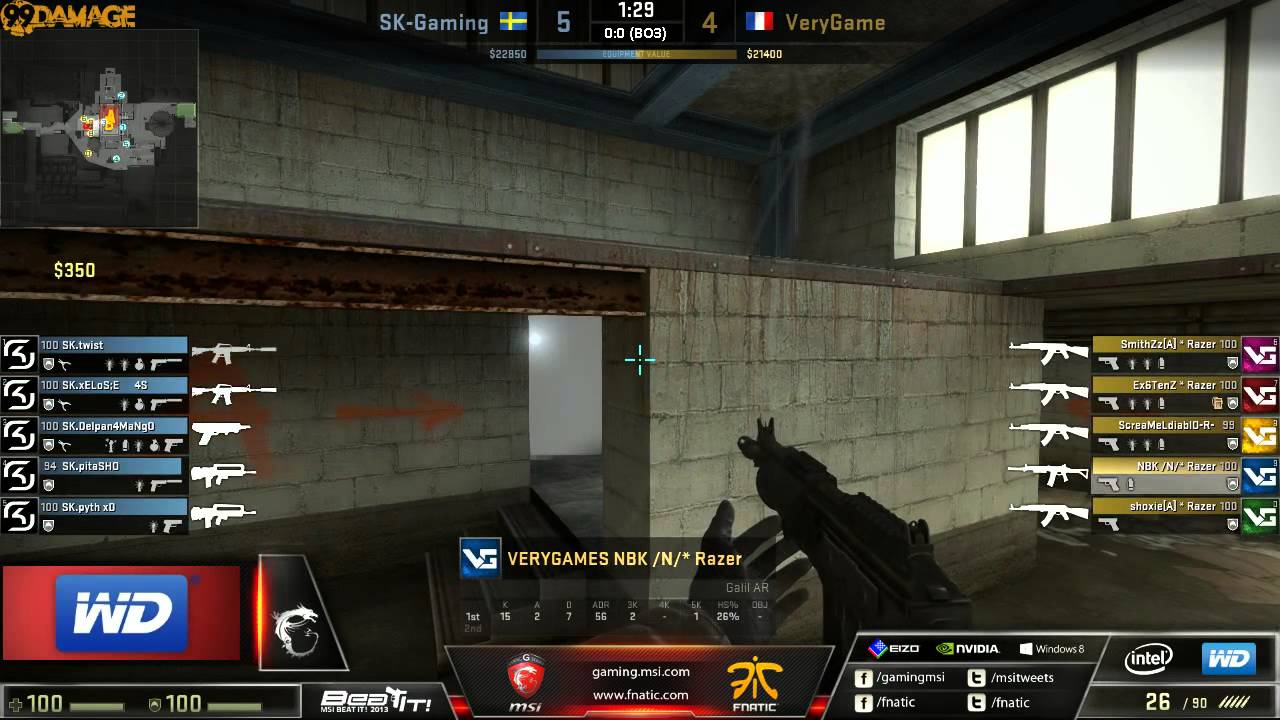 VeryGames vs SK Gaming | Halbfinale, MSI Beat It! 2013 Finals de_nuke Map 1