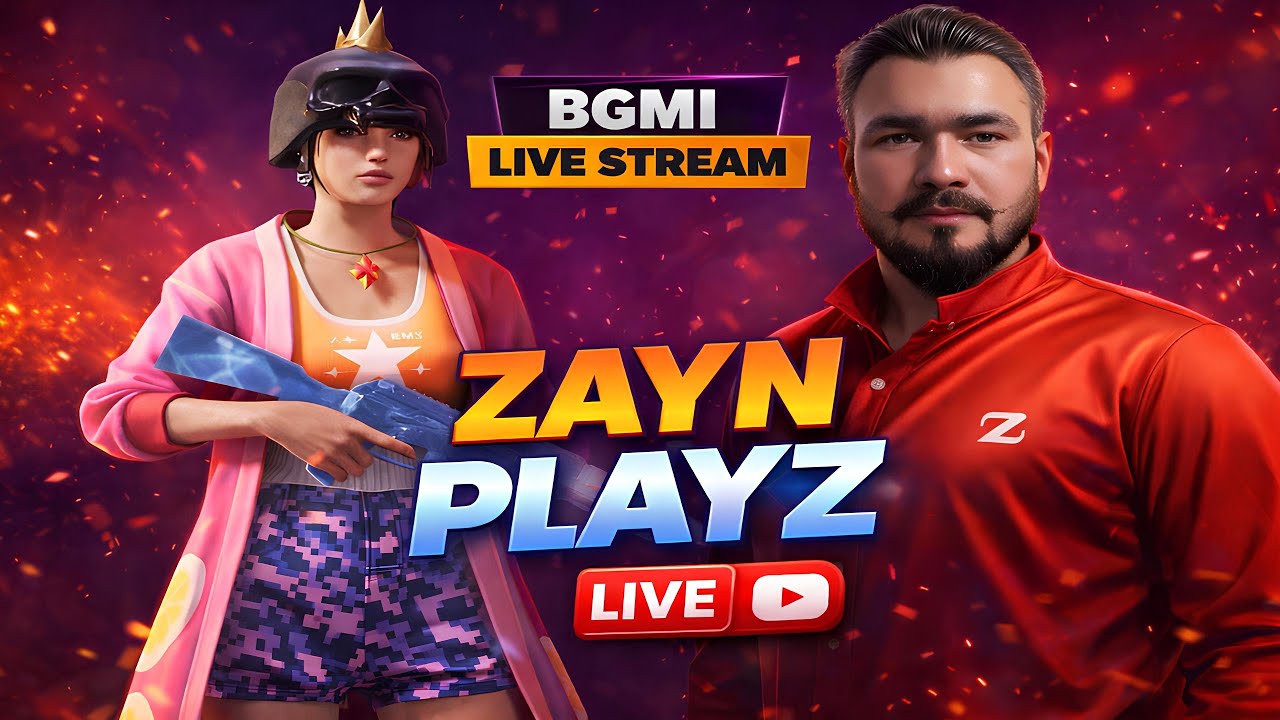 🔴BGMI RANK PUSH  🎮WITH ZAYN PLAYZ Conqueror Push LIVE देखो अभी!