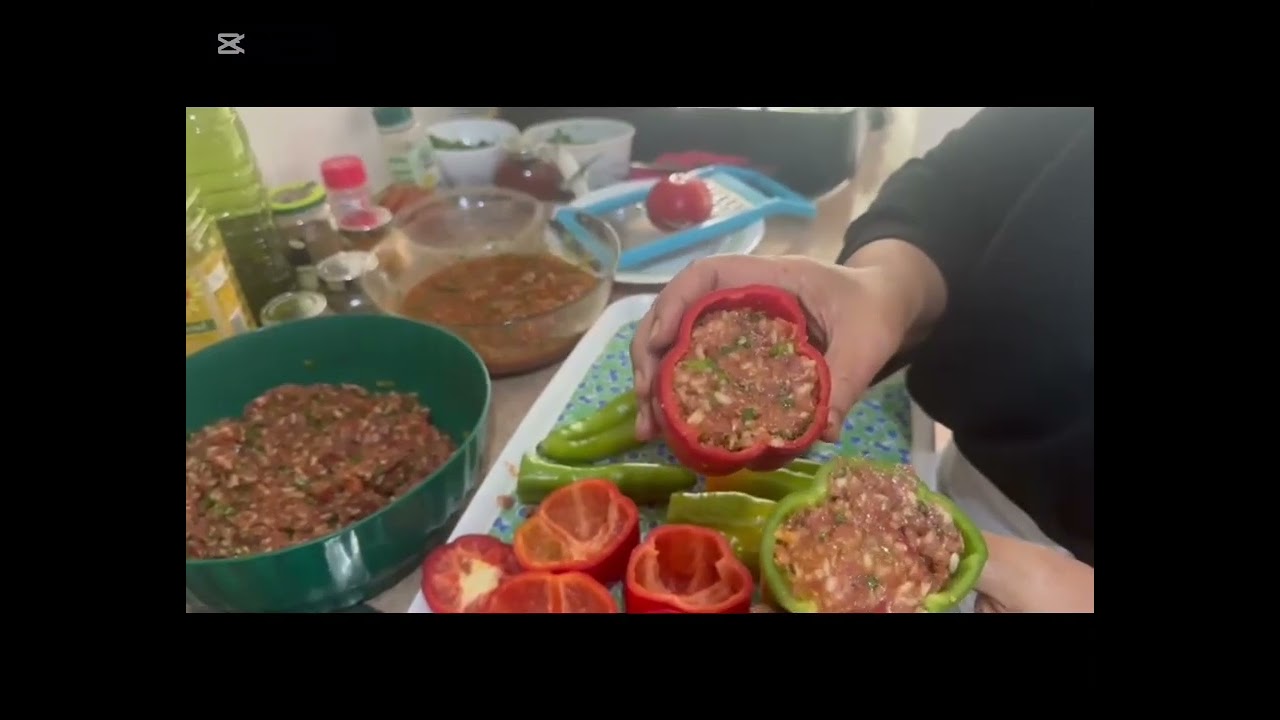 فلفلة معمرة بالكفتة بليقامة طرية 😋سهلة و لذيذة ❤️muy fácil cocinar con Nadia 