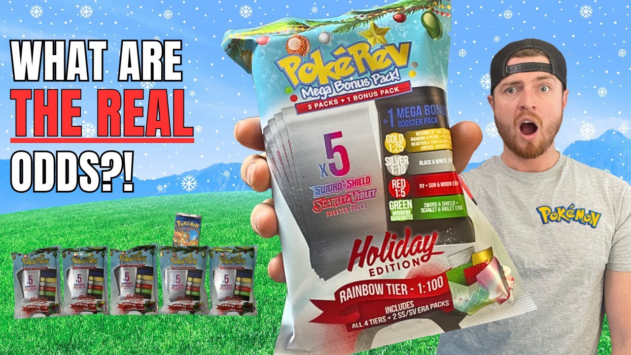 I opened FIVE PokeRev Holiday Mega Bonus Mystery Packs - the BEST luck!