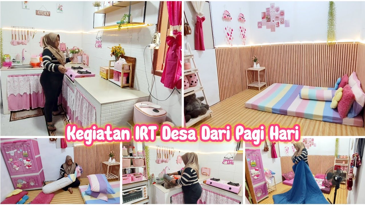 KEGIATAN IRT DESA MULAI DARI PAGI || GANTI SEPRAI DIKAMAR ANAK DAN BERESKAN DAPUR 