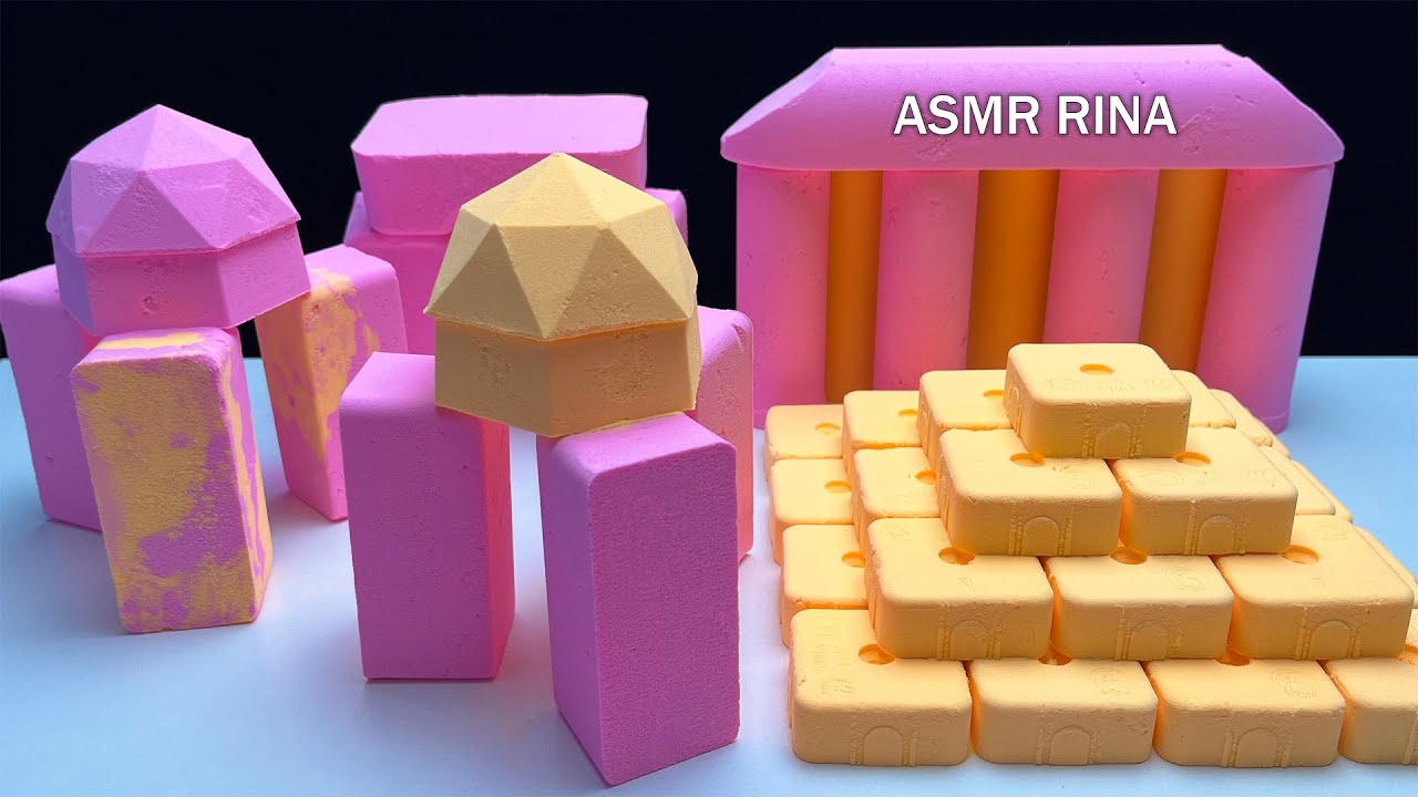 ASMR baking soda crunchy monuments