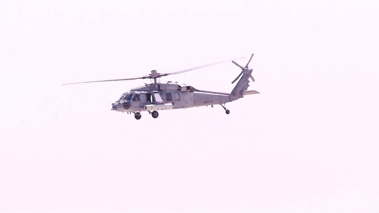 US Navy - MH-60S Seahawk Helicopter Airborne Laser Mine Detection System First Deployment [1080p]