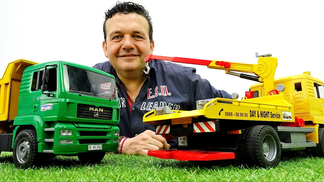 Juegos de coches grandes. Camiones de juguete. Vídeos para niños