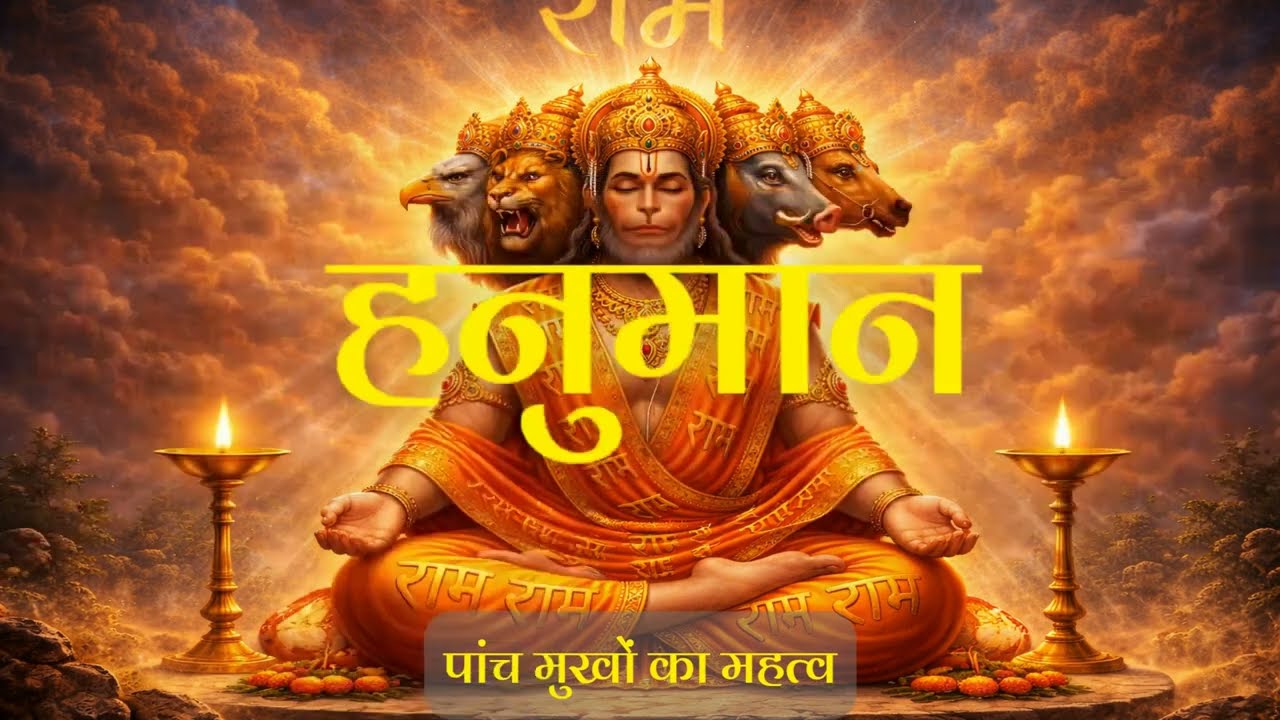 हनुमान जी ने क्यों लिया पंचमुखी रूप? दर्शन से क्या फल मिलता है? स्कंद पुराण #sanatandharma #hanuman 