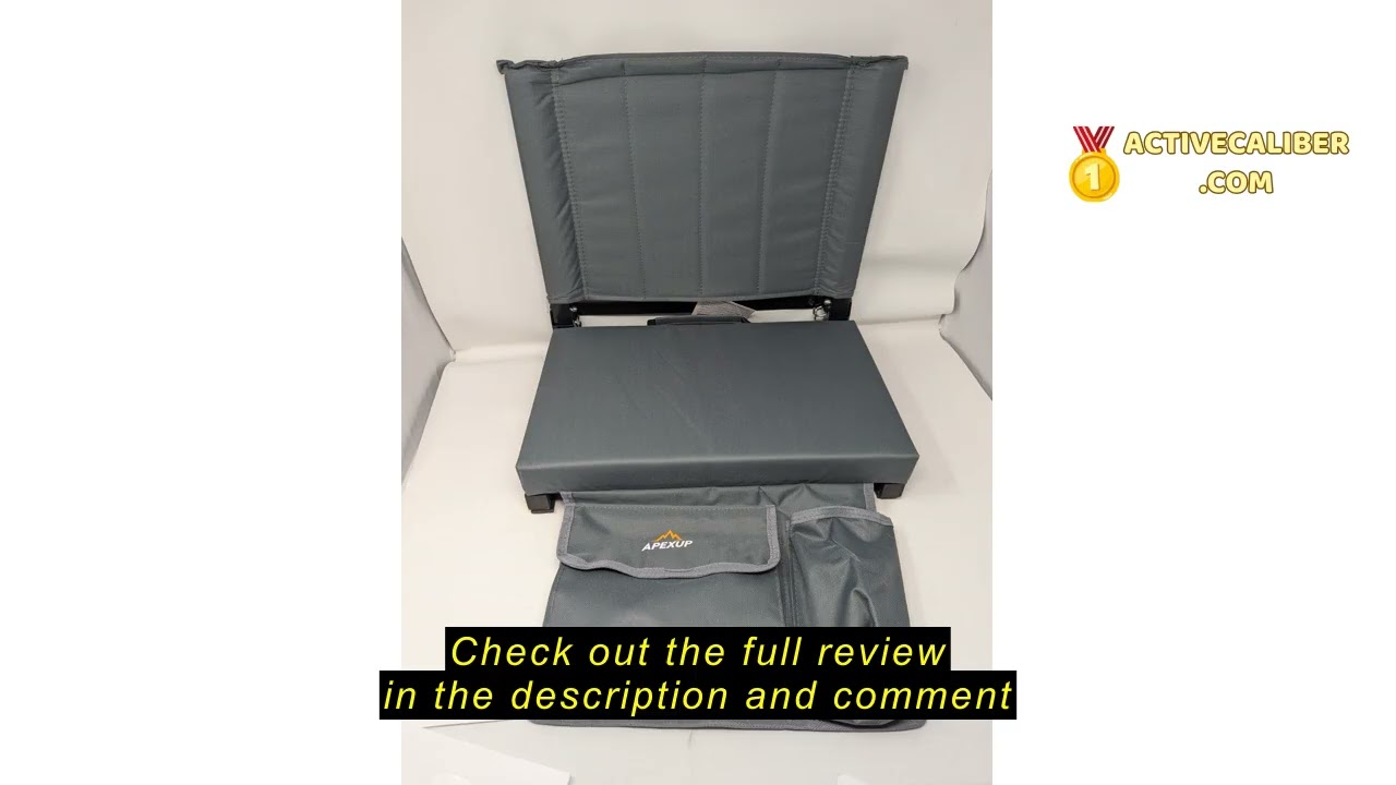 Review APEXUP Stadium Seats with Back Support, Portable Bleacher Seat with Large Pocket and Cup Hold