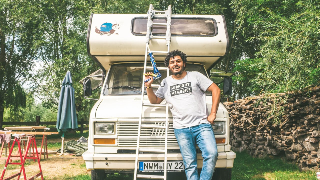 تجديدات رهيبة في الكرفان وحلينا اكبر مشكلة || VINTAGE FIAT DUCATO RV RENOVATION