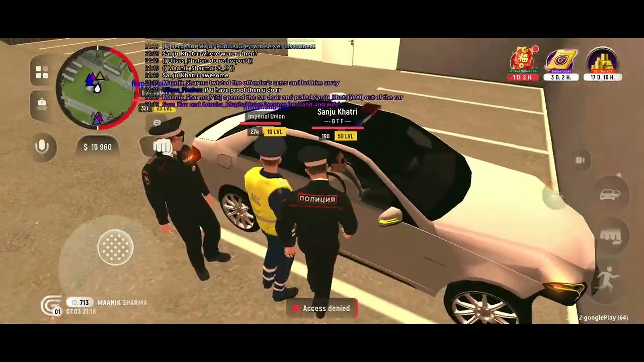 Sanju khatri going afk during arresting time 