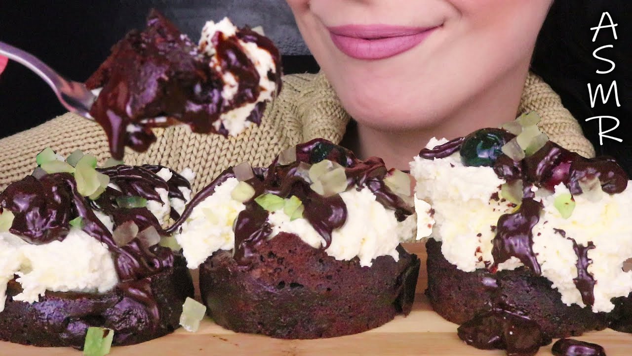 LAVA CAKES & WHIPPED CREAM | Collab with @zaraasmr_ | Whispering | ASMR Mukbang - 먹방