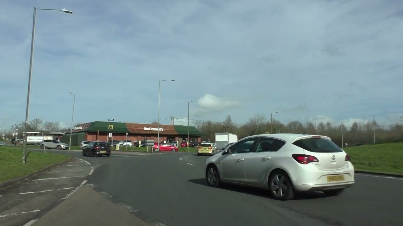 Driving Around Redditch, Worcestershire, England 26th February 2022