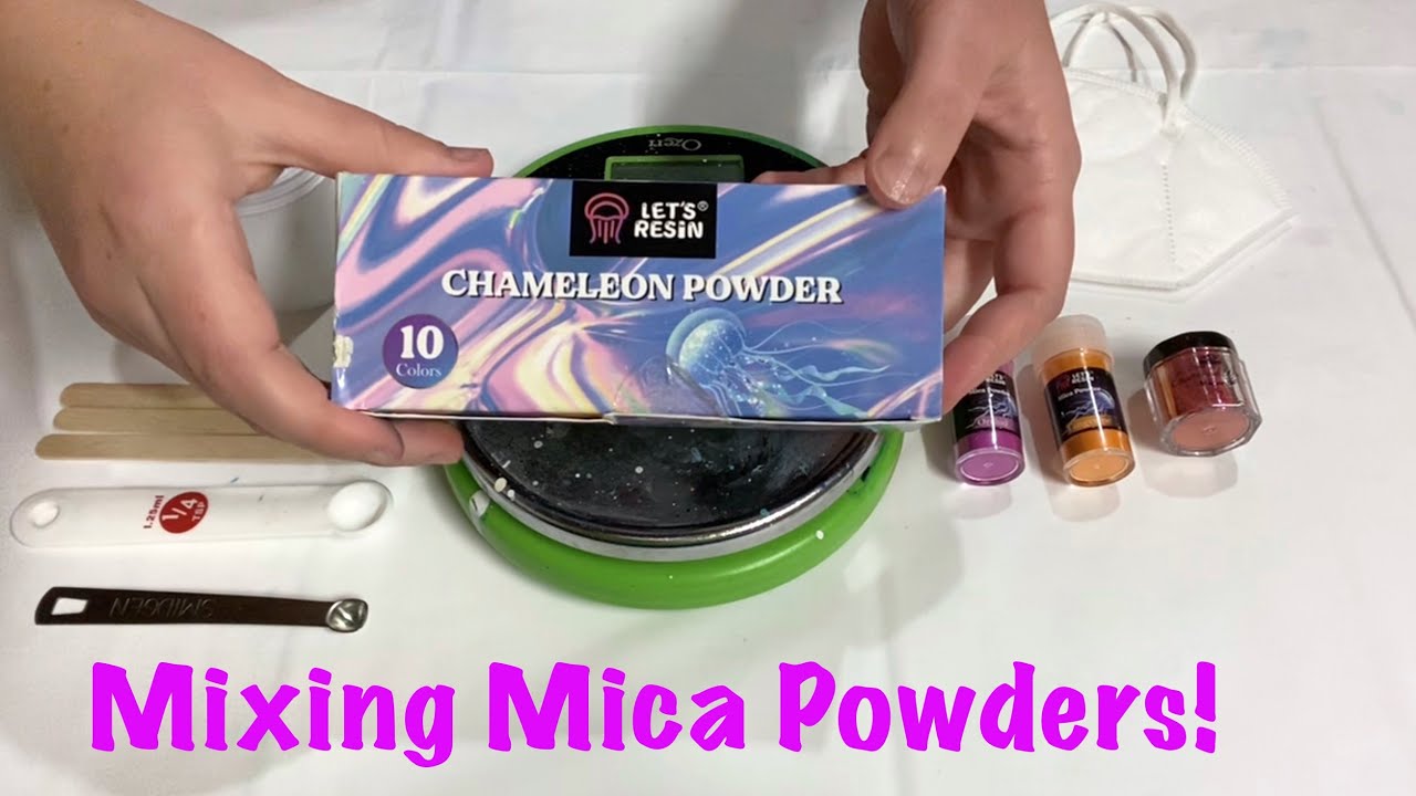 Painting With Mica Powders? ✨ How To Use Them In Acrylic Pouring 🧡💛💜 Tropical SheleeArt Bloom!