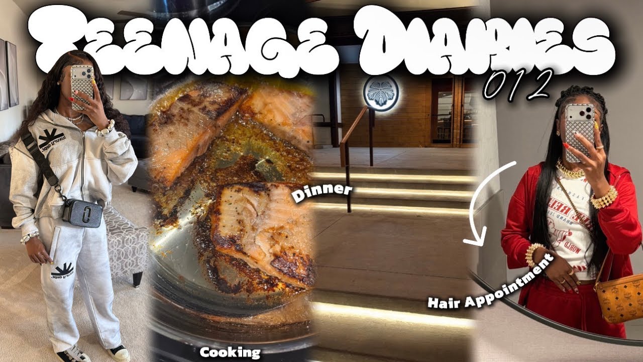 TEENAGE DIARIES 012 ✰ errands, cooking, shopping, dinner, friends, hair appointment, etc