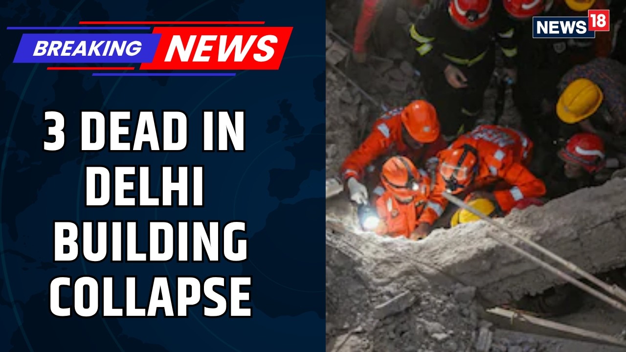 Three Dead, One Injured As Under-Construction Building Collapses In Delhi's Rohini Amid Heavy Rains