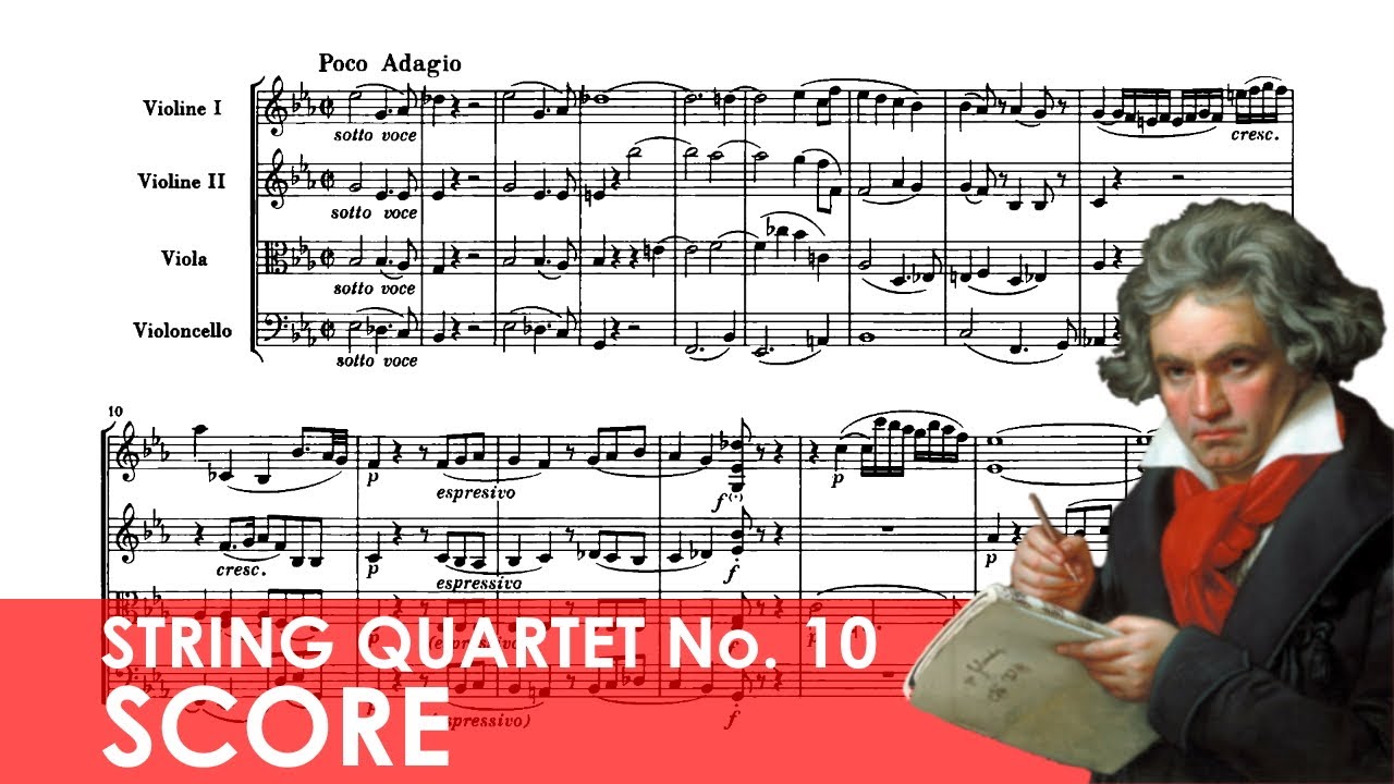 BEETHOVEN String Quartet No. 10 in E-flat major (Op. 74) 'Harp' Score