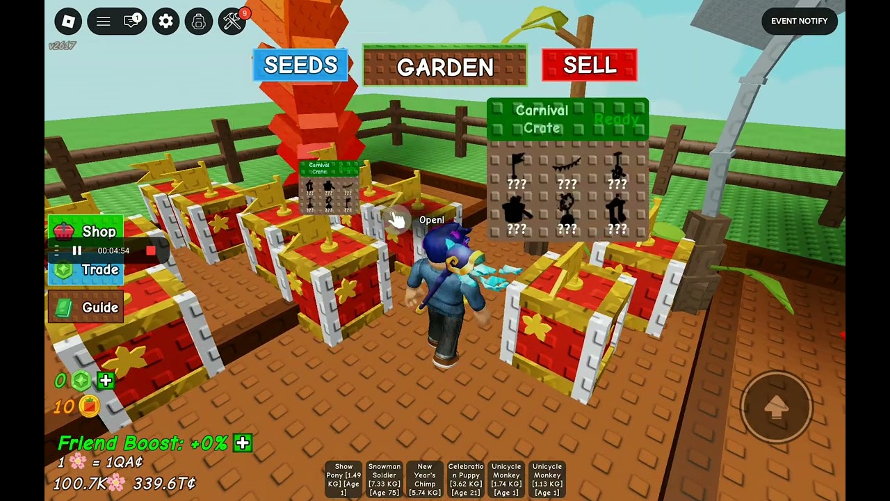 Opening carnival crate in gag.#robloxgames 