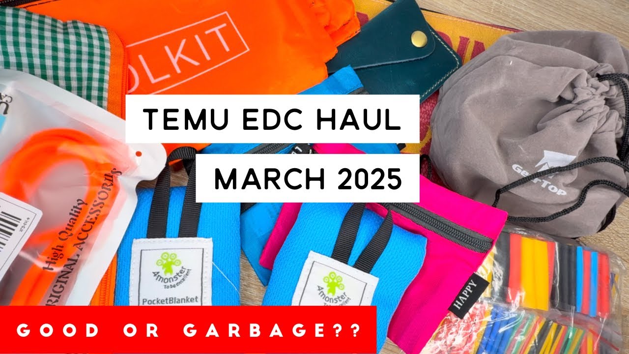 Dirt cheap edc swag from Temu: some of it is actually ok! 😂 What do you think to Temu gear?