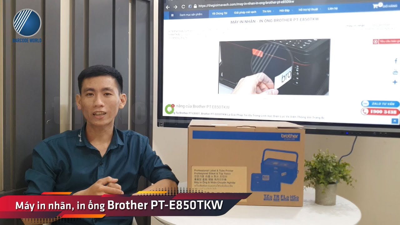 Đập hộp, giới thiệu máy in nhãn, in ống Brother PT-E850TKW - Thế Giới Mã Vạch