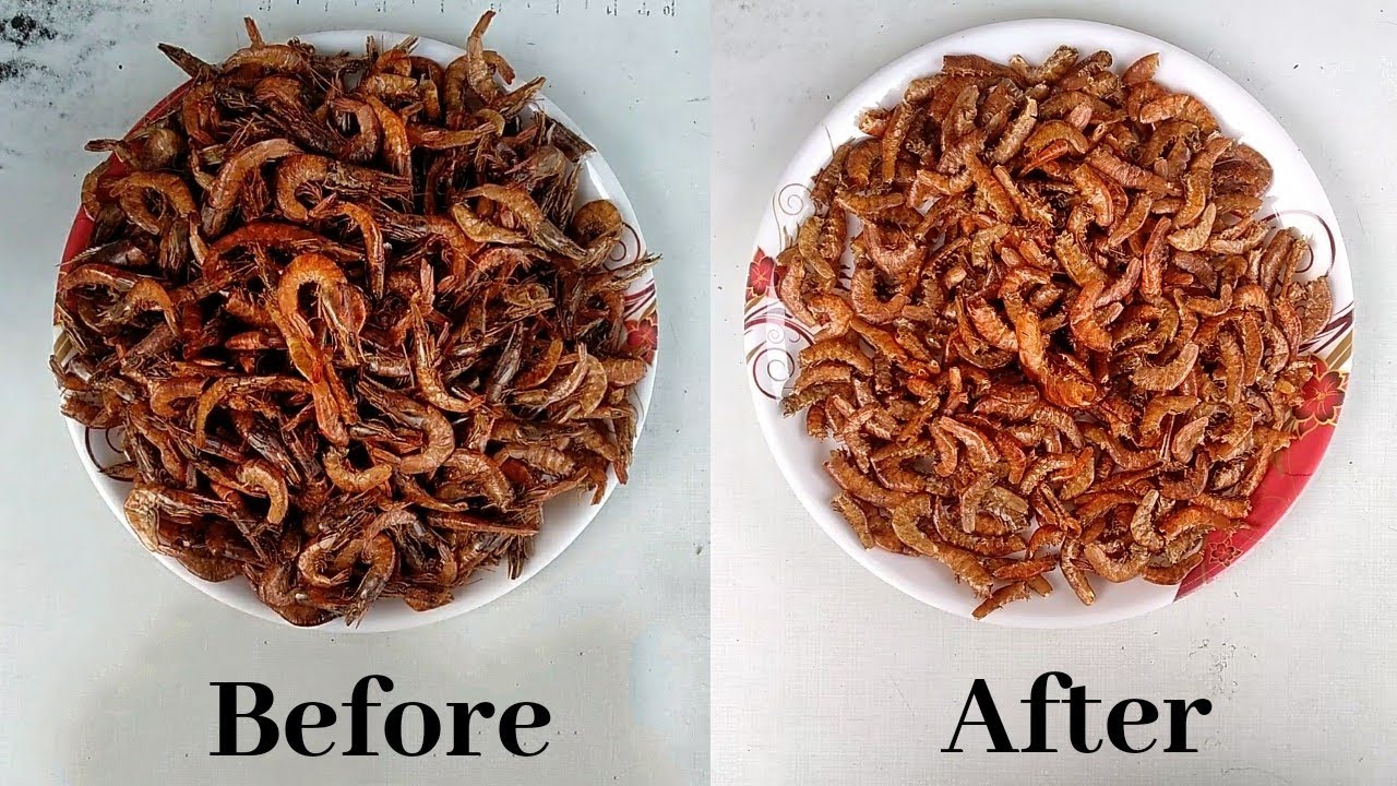 How to clean dry prawns | Dry shrimps cleaning | Dried prawns cleaning