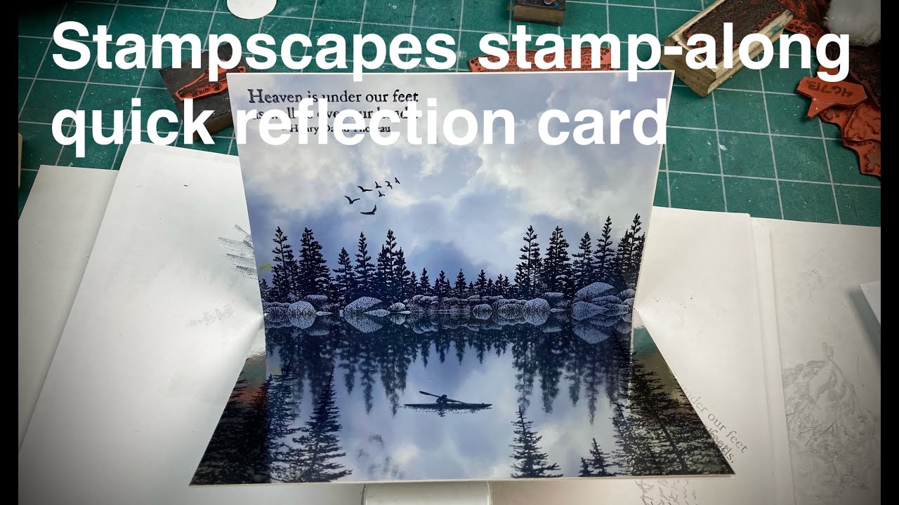 Stampscapes Stamp-Along: Быстрая и простая открытка с отражением в озере