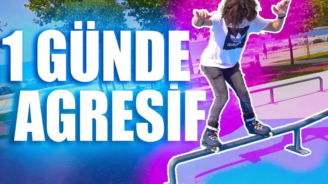 BİR G&Uuml;NDE ALPHAN ECEVİT ile  AGRESİF PATEN &Ouml;ĞRENME CHALLENGE