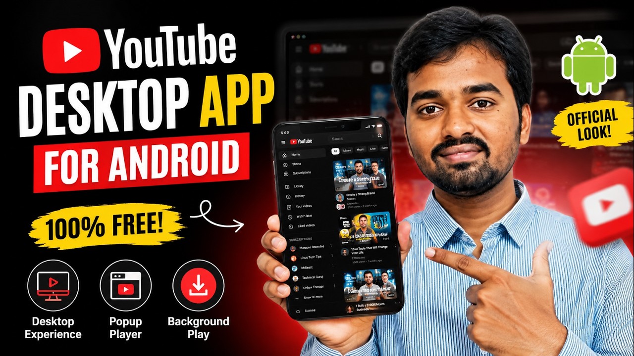 YouTube Desktop App for Android (Free) &ndash; Run PC Version on Mobile