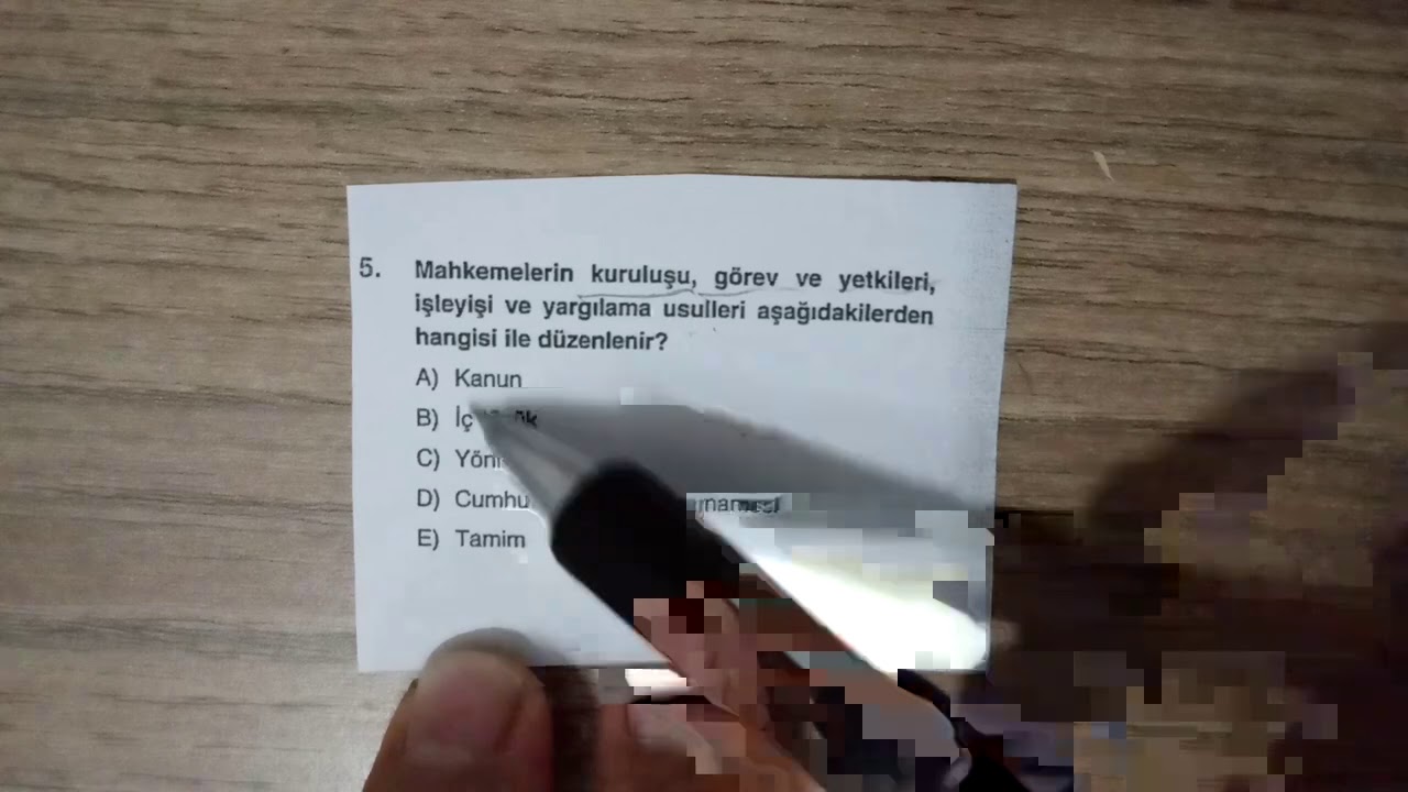 Yargı Ünitesi Ayrıntılı Soru Çözümü |  yeni sorular - her düzeye uygun