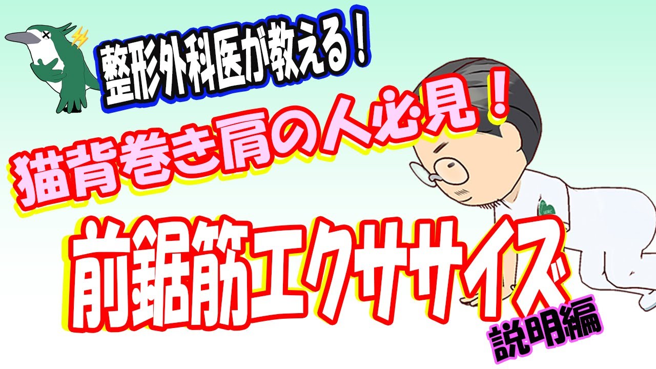 【整形外科医が教える！】猫背巻き肩の人必見！　肩こり改善前鋸筋エクササイズ