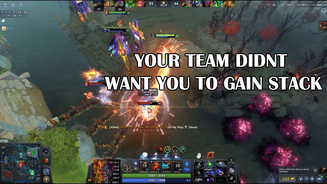Weekly dota: Your team didnt want you to gain stack