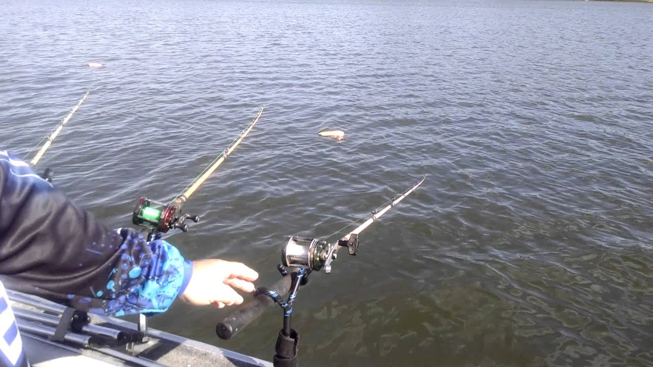 Fish Bite Rod Holder setup Trolling for Catfish