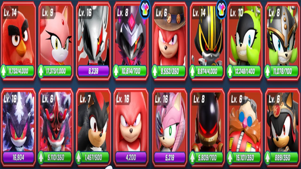 Sonic Forces - All 16 Challenger Battle: Red, Burning, Infinite, Movie Shadow, Surge, Rusty, Eggman