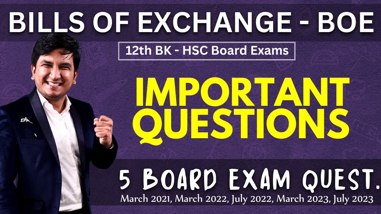 bills of exchange important questions | board exam questions | ca piyush agarwal | class 12