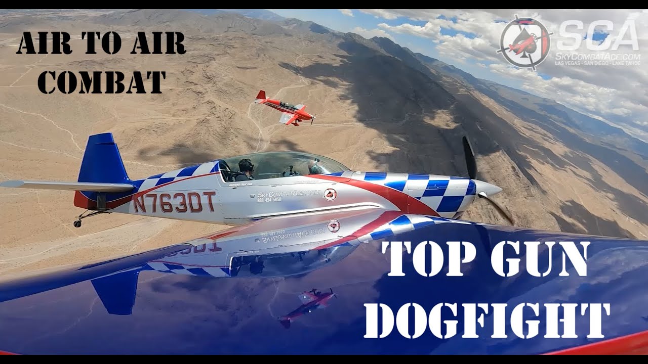 Top Gun experience aerial dogfighting and low level bombing run in stunt planes at Sky Combat Ace.
