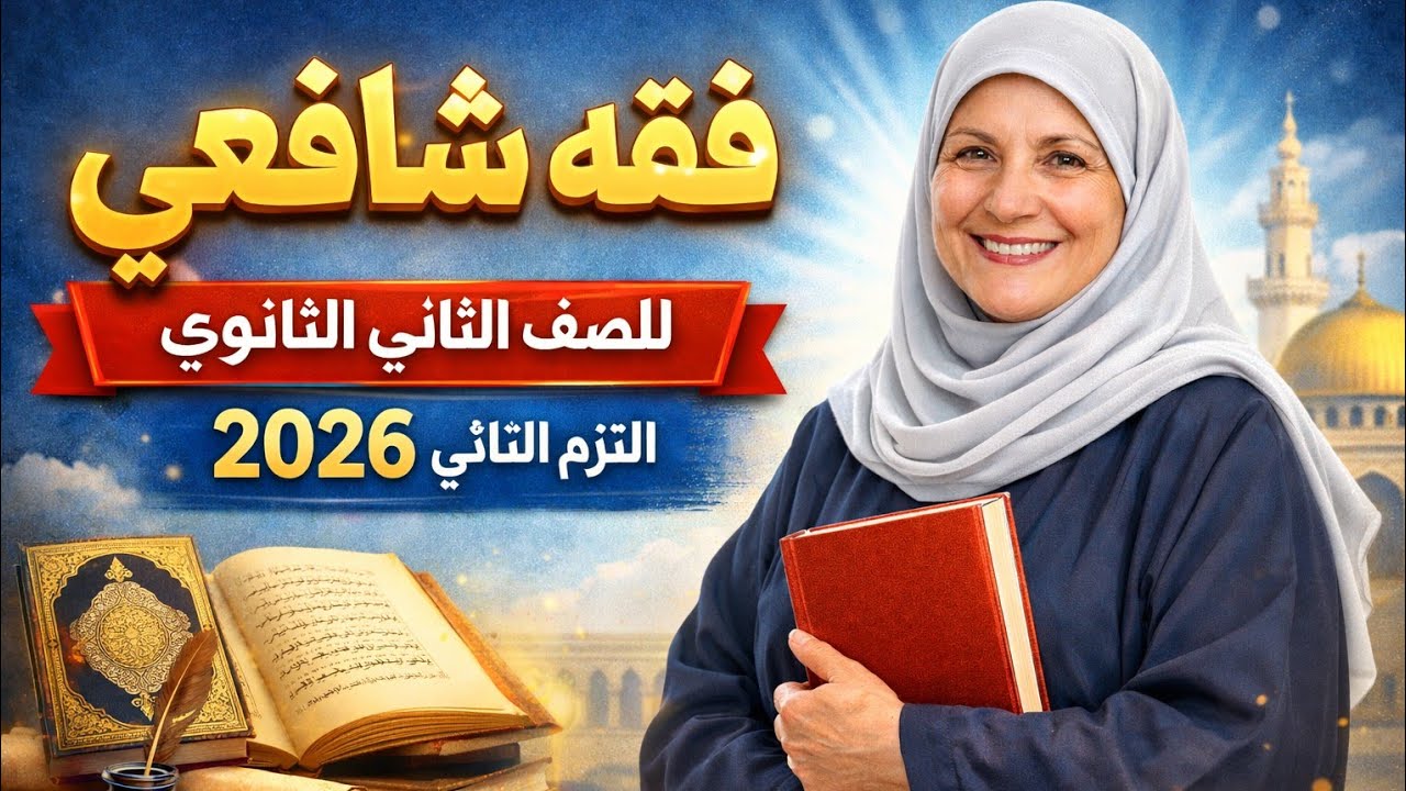 فقه شافعى للصف الثاني الثانوي الترم الثاني  2026 باب الشفعة والاجارة للقسمين العلمى والادبى