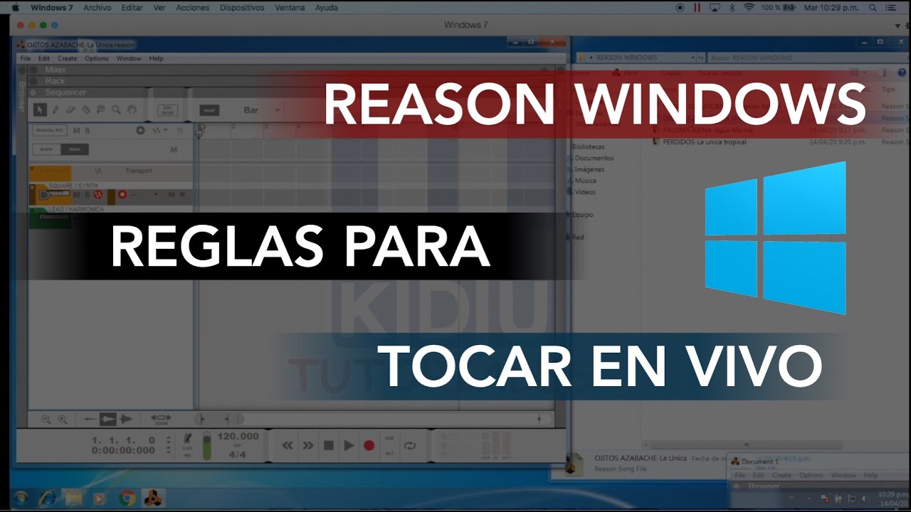 Windows Reason - Reglas para tocar en vivo y evitar problemas
