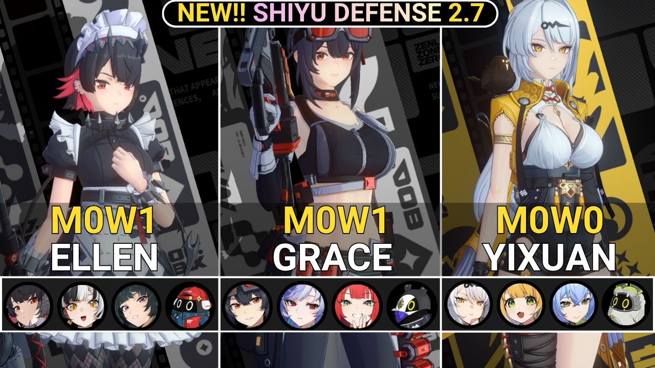 NEW SHIYU RESET! M0W1 Ellen & M0W1 Grace & M0W0 Yixuan Showcase | NEW Shiyu Defense ZZZ 2.7