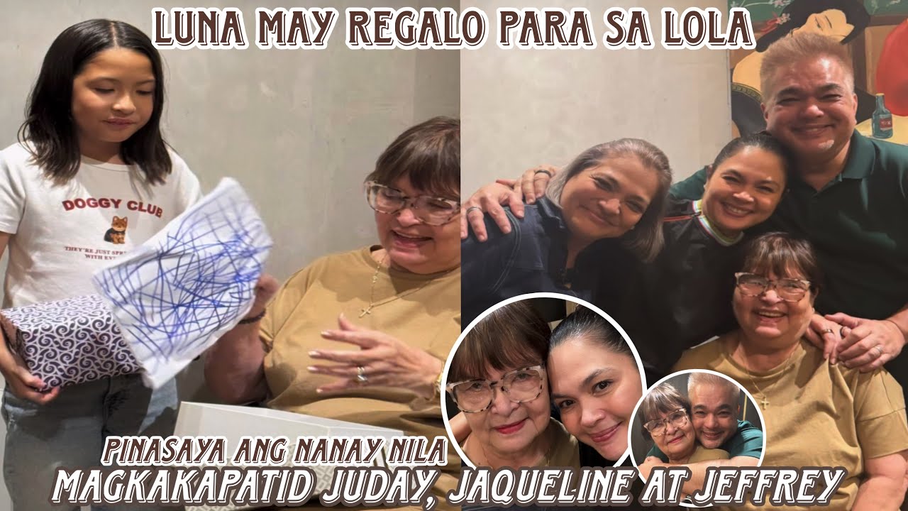 Luna may regalo sa lola Carol sa 79th birthday 💜 Juday at Jeffrey Santos napasaya nanay nila