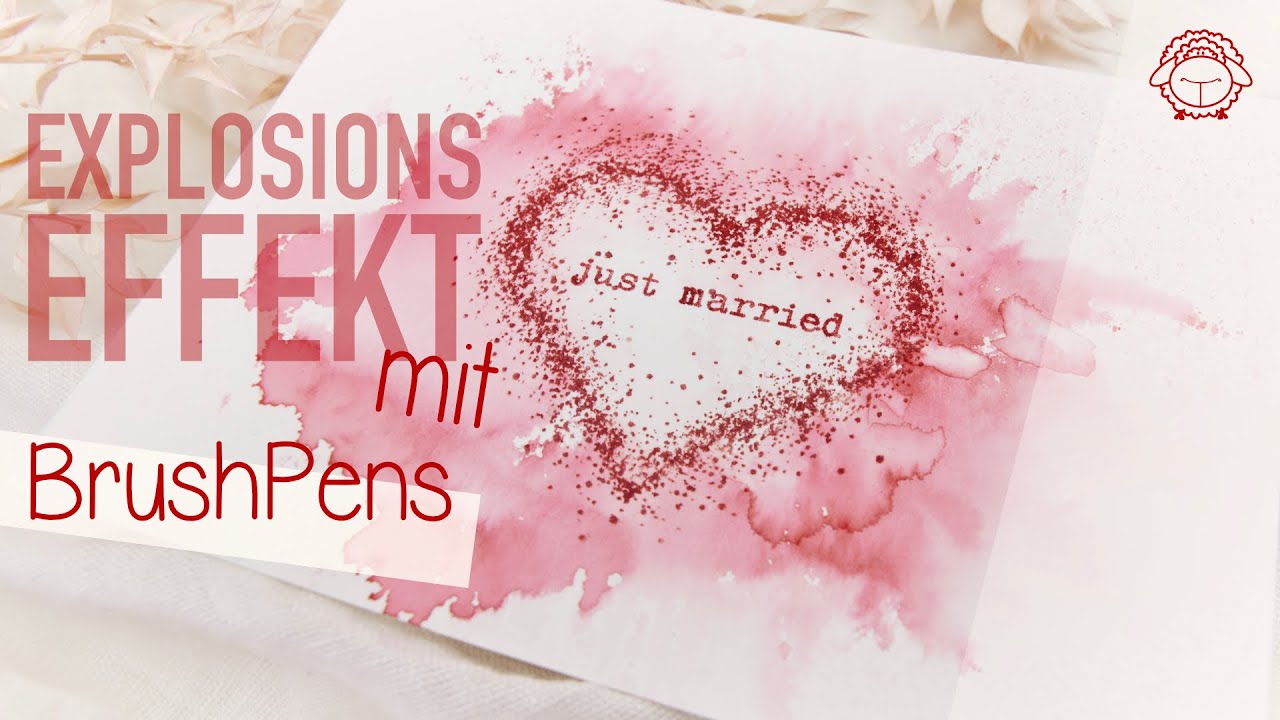 Karte zur Hochzeit | DIY mit Aquarelleffekt | schafTV