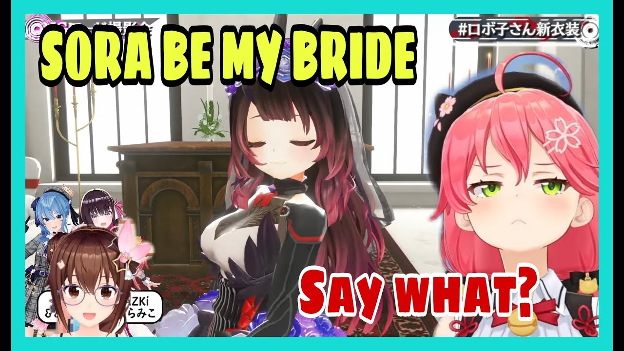 Sakura Miko Trigerred After Roboco Ask Sora To Be Her Bride | Suisei AZKI [Hololive/Eng Sub]