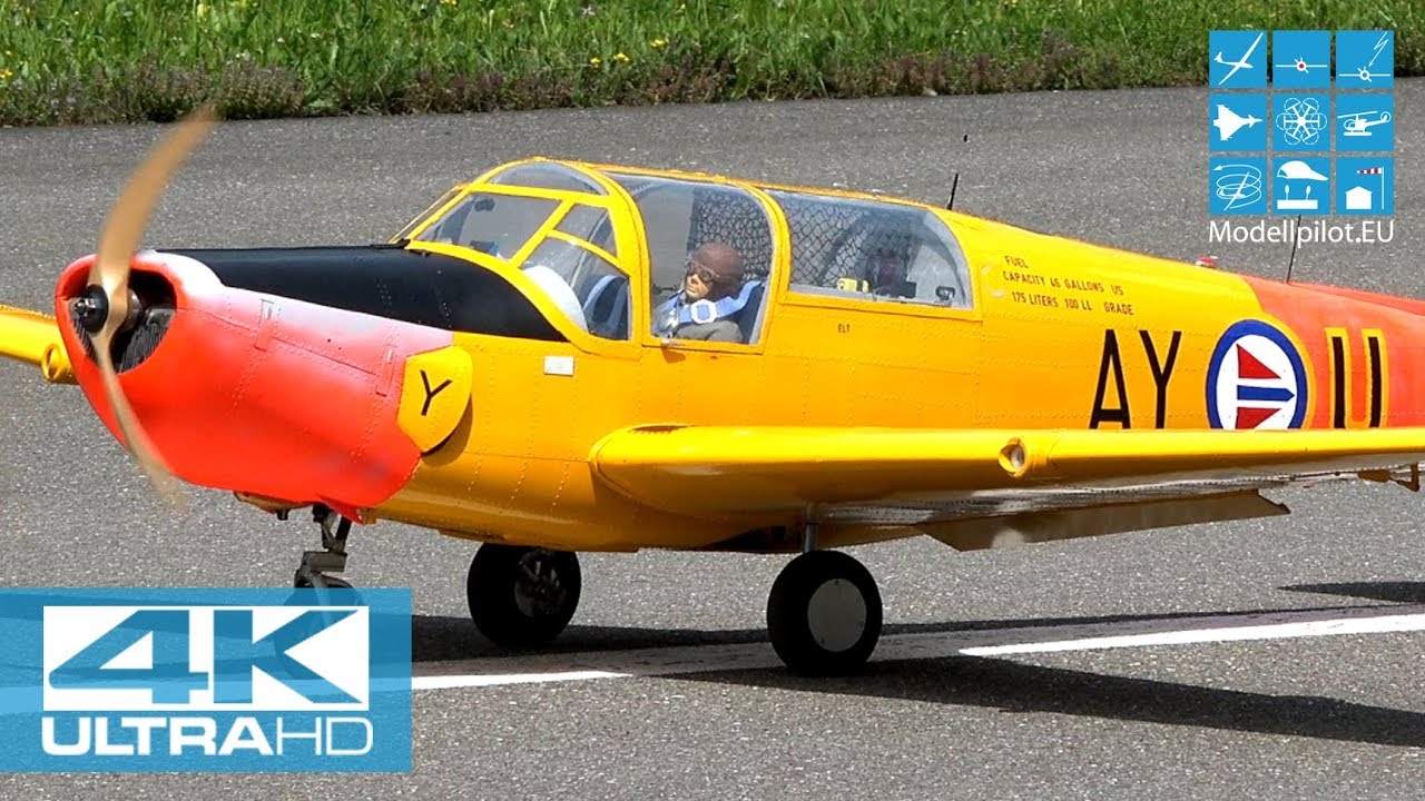 RC SAAB 91B-2 SAFIR 1:3,9 JAN LODNER (NOR) F4 SCALE WORLD CHAMPIONSHIP 2018 MEIRINGEN [4K]